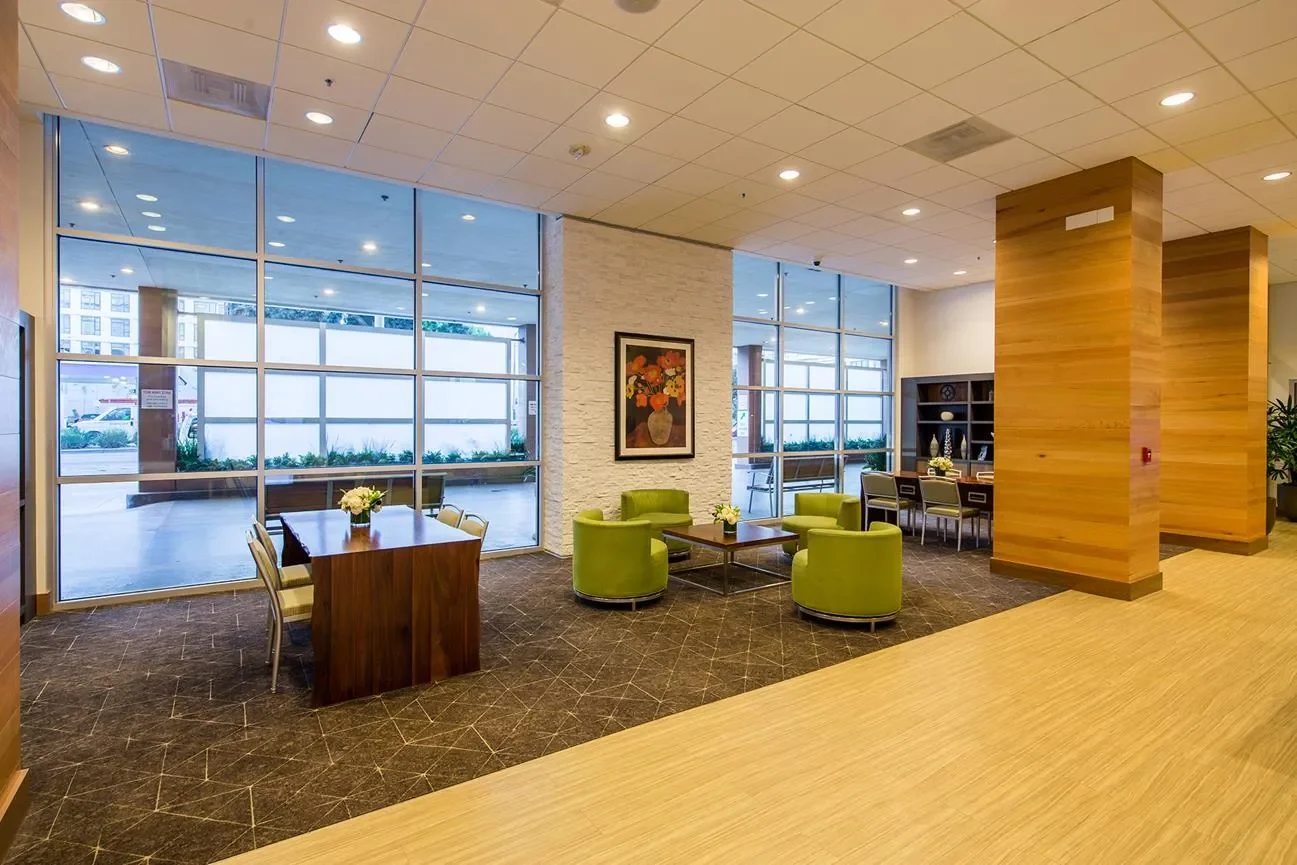 main lobby sitting area with chairs and couches