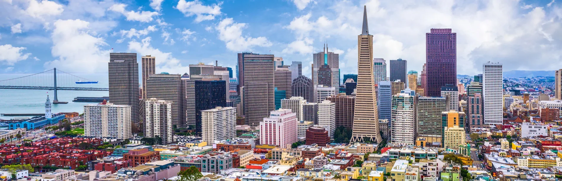 daytime image of the San Francisco skyline looking north to downtown